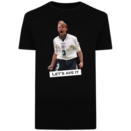 1996 Penalty Shoot Out 'LET'S AVE IT' Print T-Shirt Black